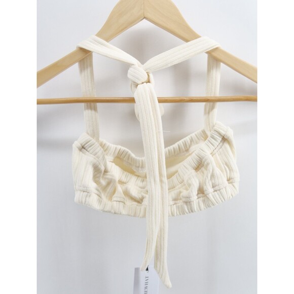 WEWOREWHAT Tie Halter Bra Top‎ XS NWT ($49) Ivory - Picture 5 of 8